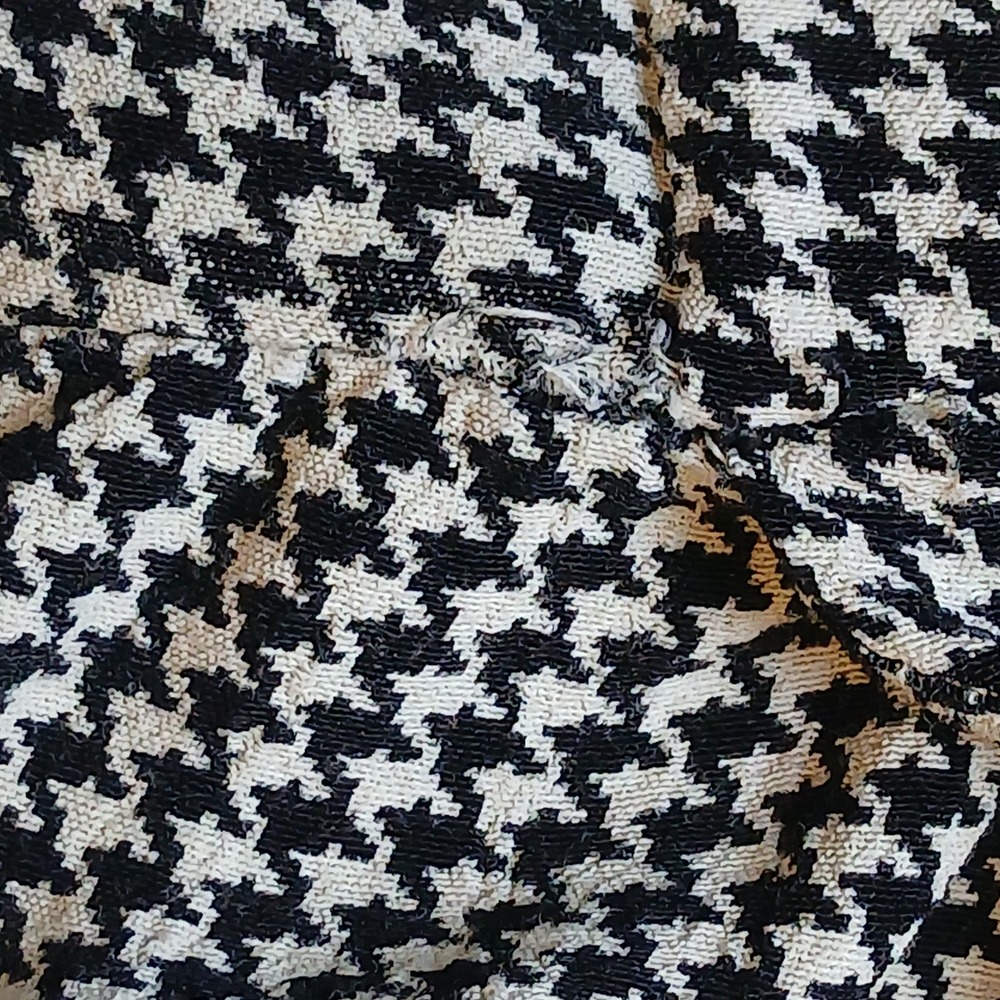 Zara Women M Houndstooth Wrap Mini Dress Old Money Dark Academia Black White - Picture 10 of 10